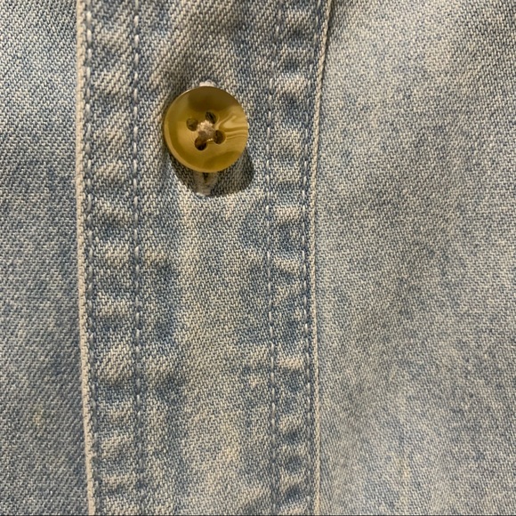 🛑SOLD🛑 NFL DENIM BUTTON DOWN EAGLES LONG SLEEVE 2X LEE’S - Picture 6 of 9